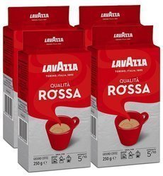 ZESTAW - Kawa mielona Lavazza Qualita Rossa 4x250g - opinie w konesso.pl