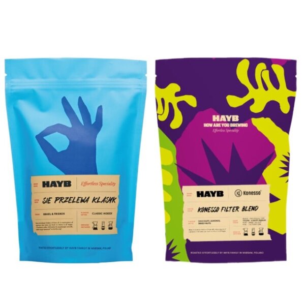 ZESTAW Kawa Ziarnista HAYB Sie Przelewa Klasyk 1kg HAYB Filter Blend