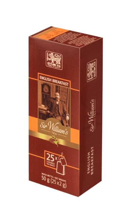 Czarna Herbata Sir Williams Tea English Breakfast 25x2g Konesso Pl