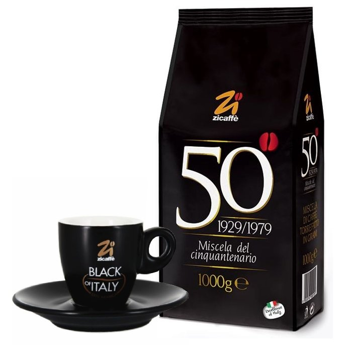 ZESTAW Kawa Zicaffe Cinquantenario 1kg Filiżanka do espresso