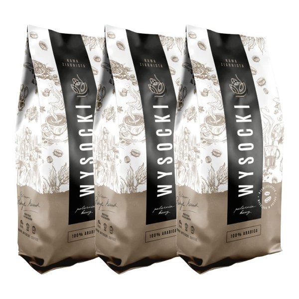 ZESTAW Kawa Ziarnista Wysocki Coffee Brazilian Roast 3x1kg Konesso Pl