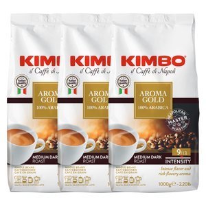 ZESTAW - Kawa ziarnista Kimbo Aroma Gold 3x1kg - opinie w konesso.pl