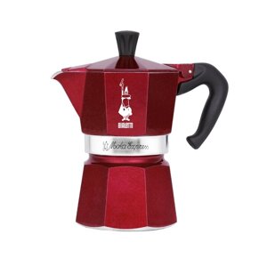 Kawiarka Bialetti Deco Glamour Moka Express 3tz - Czerwona  - opinie w konesso.pl