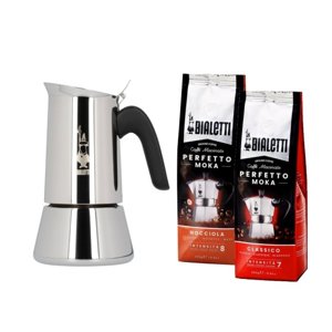 ZESTAW - Kawiarka Bialetti New Venus 6TZ + kaw Bialetti Classico 250g + kawa Bialetti Nocciola 250g - opinie w konesso.pl