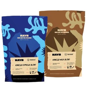 ZESTAW - Kawa ziarnista HAYB Konesso Milk Blend 1kg + Kawa ziarnista HAYB Konesso Espresso Blend 1kg - opinie w konesso.pl