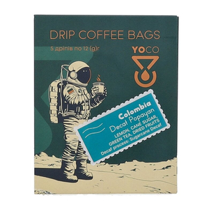 Drip-Bagi YoCo Coffee Colombia Popayan Decaf 5x12g - opinie w konesso.pl