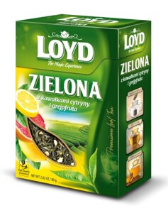 Herbata liściasta Loyd Zielona Cytryna & Grejpfrut 80g - opinie w konesso.pl