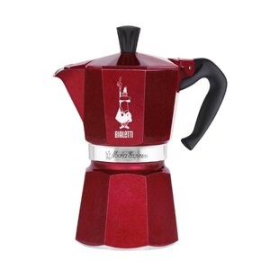 Kawiarka Bialetti Deco Glamour Moka Express 6tz - Czerwona - NIEDOSTĘPNY - opinie w konesso.pl