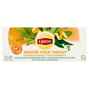 Herbatka ziołowa Lipton z naturalnym aromatem Zdrowe Gardło 20x1,3g - opinie w konesso.pl