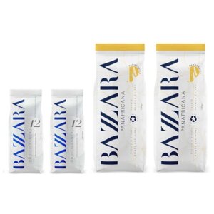 ZESTAW - Kawa ziarnista Bazzara Luxury Blend Panafricana 2x1kg + Bazzara Dodicigrancru 2x250g - opinie w konesso.pl