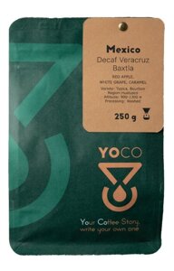 Kawa ziaarnista YoCo Coffee Mexico Decaf Veracruz Filtr 250g - opinie w konesso.pl