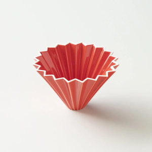 Ceramiczny Origami Dripper M - Czerwony - opinie w konesso.pl
