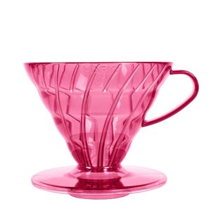 Plastikowy Drip Hario V60-02 Flamingo Pink - Różowy - opinie w konesso.pl