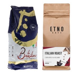 ZESTAW Kawa ziarnista La Brasiliana Marfisa 1kg + Etno Cafe Italian Roast 1kg - opinie w konesso.pl
