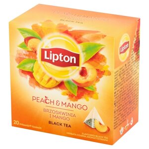 Herbata czarna aromatyzowana Lipton Brzoskwinia i Mango 20x1,8g - opinie w konesso.pl