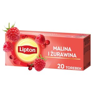 Herbatka owocowa Lipton Malina i Żurawina 20x1,6g - opinie w konesso.pl