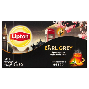 Herbata czarna Lipton Earl Grey 50x1,5g - opinie w konesso.pl