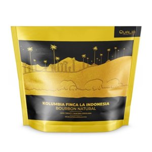 Kawa ziarnista Qualia Kolumbia Finca La Indonesia - Bourbon Natural 250g - NIEDOSTĘPNY - opinie w konesso.pl