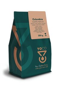 Kawa ziarnista YoCo Coffee Colombia Castillo Natural 250g - opinie w konesso.pl