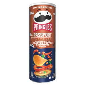 Chipsy Pringles Moroccan Style Roasted Pepper & Hummus 165g - opinie w konesso.pl