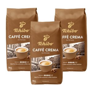 Zestaw 3x1kg Kawa ziarnista Tchibo Caffé Crema Intense  - opinie w konesso.pl