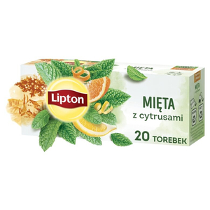 Herbatka ziołowa aromatyzowana Lipton Mięta z cytrusami 20x1,3g - opinie w konesso.pl