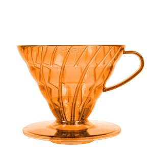 Plastikowy Drip Hario V60-02 Koi Orange - Pomarańczowy - opinie w konesso.pl