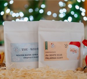 Zestaw świątecznych kaw ziarnistych The White Bear Coffee 2x200g - NIEDOSTĘPNY - opinie w konesso.pl