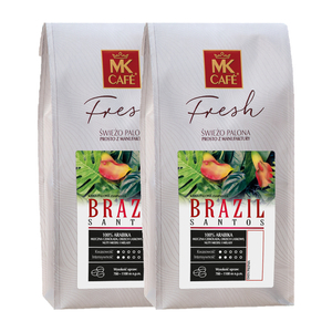 Kawa ziarnista MK Cafe Fresh Brazil Santos 2x1kg - NIEDOSTĘPNY - opinie w konesso.pl