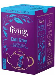 Herbata czarna Earl Grey z bergamotką Irving 10x4g long bags - opinie w konesso.pl