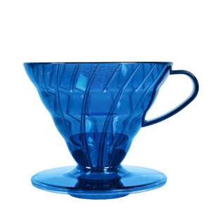 Plastikowy Drip Hario V60-02 Ocean Blue - Niebieski - opinie w konesso.pl