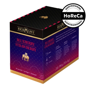 Herbatka owocowo-ziołowa Richmont Blueberry Strawberry - 50 x6g - opinie w konesso.pl