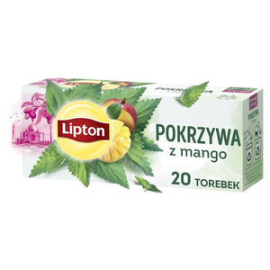 Herbatka ziołowa aromatyzowana Lipton Pokrzywa z mango 20x1,3g - opinie w konesso.pl