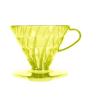 Plastikowy Drip Hario V60-02 Sunflower Yellow - Żółty - opinie w konesso.pl