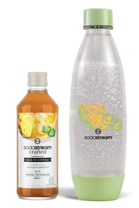 ZESTAW - Baza do koktajli SodaStream Crafted Ananas Jalapeno 330 ml + Butelka 1l - opinie w konesso.pl