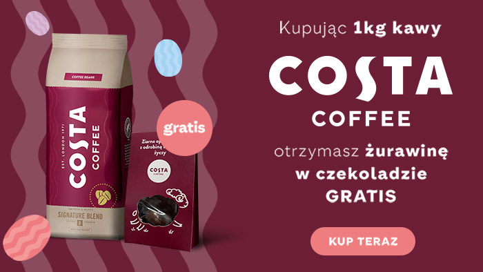 Kup 1kg kawy Costa Coffee a otrzymasz żurawinę w czekoladzie GRATIS