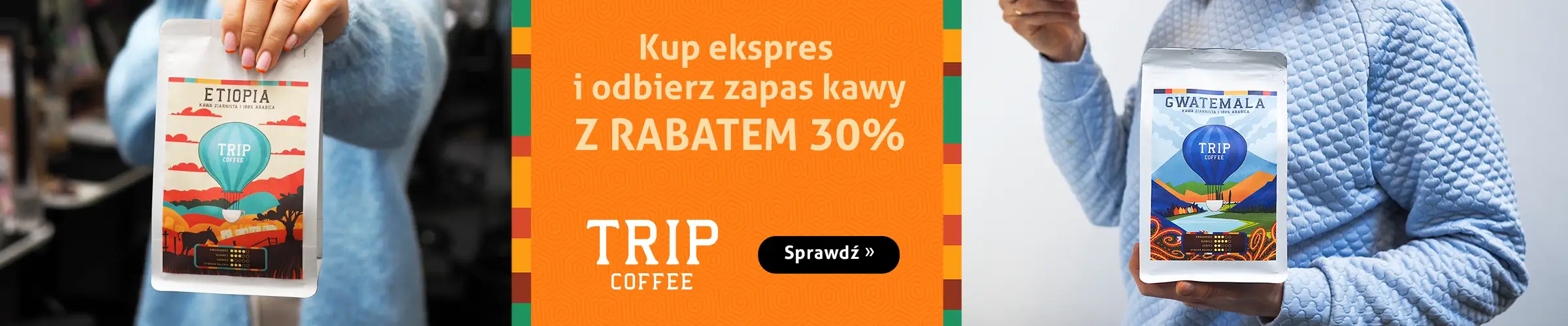 Kup ekspres i odbierz kawy TRIP COFFEE za pół ceny