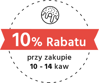 10% Rabatu przy zakupie 10 - 14 kaw