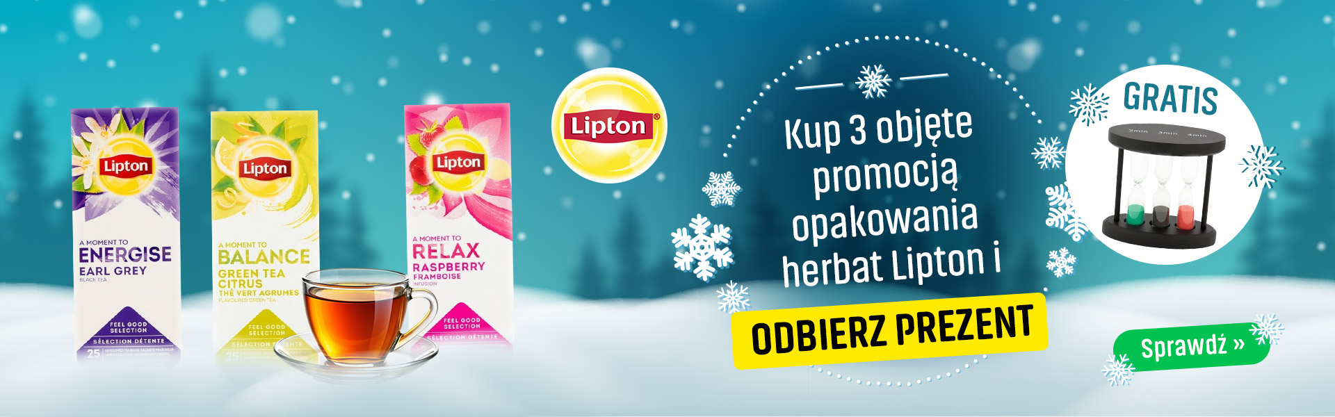 Kup 3 opakowania herbat Lipton i odbierz prezent