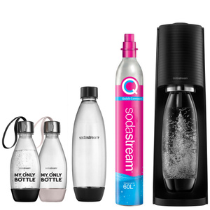 Saturator do wody gazowanej SodaStream Terra - Czarny+ butelki My Only Bottle