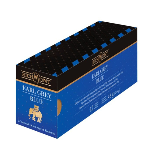 OUTLET - Czarna herbata Richmont Earl Grey Blue 12x4g - opinie w konesso.pl