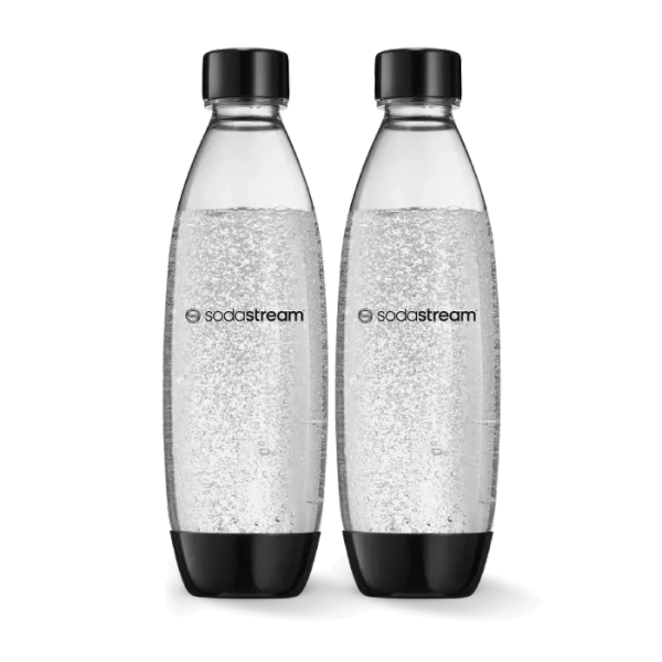 Butelki na wodę SodaStream Fuse 1l - Czarne dwupak