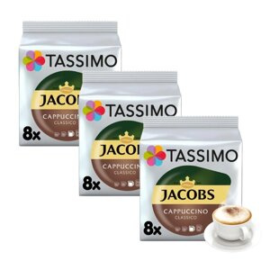 ZESTAW - Kapsułki Tassimo Jacobs Cappuccino Classico 3x8 szt.