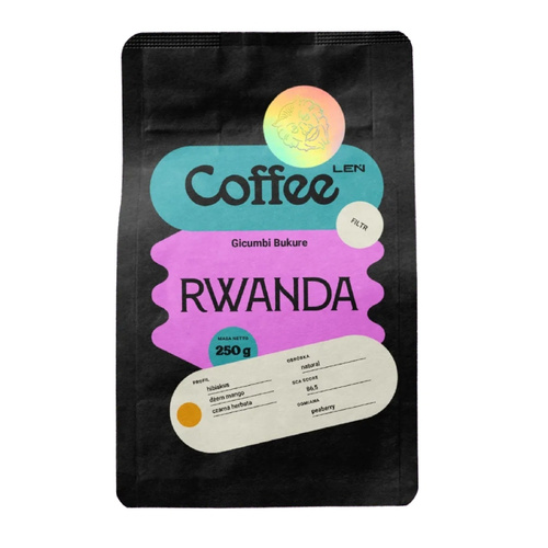 Kawa ziarnista Leń Coffee Rwanda Gicumbi Bukure 250g - opinie w konesso.pl