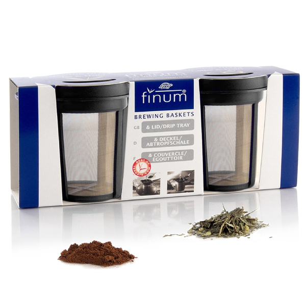Zestaw zaparzaczy Finum Brewing Basket Set M - Czarny/czarny