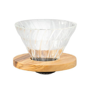 Szklany Drip Hario V60-02 - Olive Wood - opinie w konesso.pl