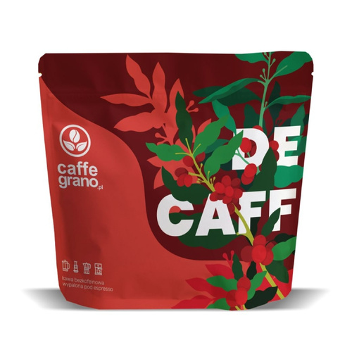 Kawa ziarnista Caffe Grano DECAFF Espresso Kolumbia La Primavera - kawa bezkofeinowa 250g  - opinie w konesso.pl