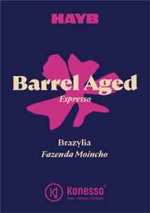 Kawa ziarnista HAYB Brazylia Fazenda Moinho Barrel Aged Espresso 500g - NIEDOSTĘPNY - opinie w konesso.pl