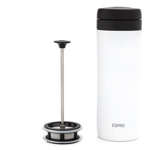 Espro Travel Tea French Press 300 ml - Biały - opinie w konesso.pl