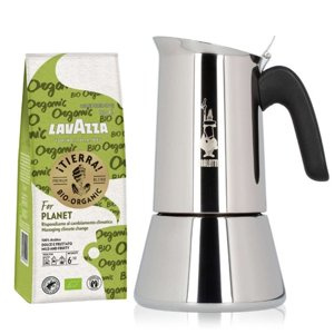 Kawiarka Bialetti New Venus 6 TZ + Kawa mielona Lavazza Tierra for Planet 180g